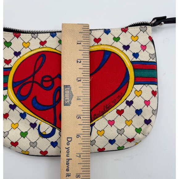 NWT Brighton Love & Joy Crossbody Pouch With Tassel Accent  Heart Pattern & Adju - Picture 7 of 14